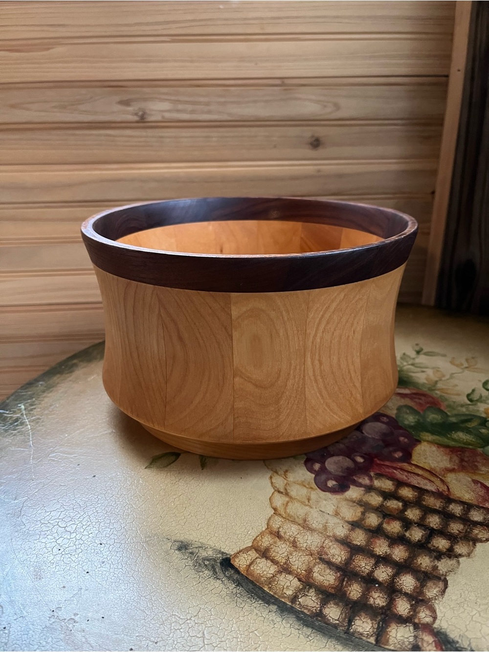 William Sonoma Wood Salad/Fruit Bowl JOHN MCLEOD DESIGN MADE IN VERMONT, USA